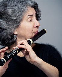 Janet See and her flute.